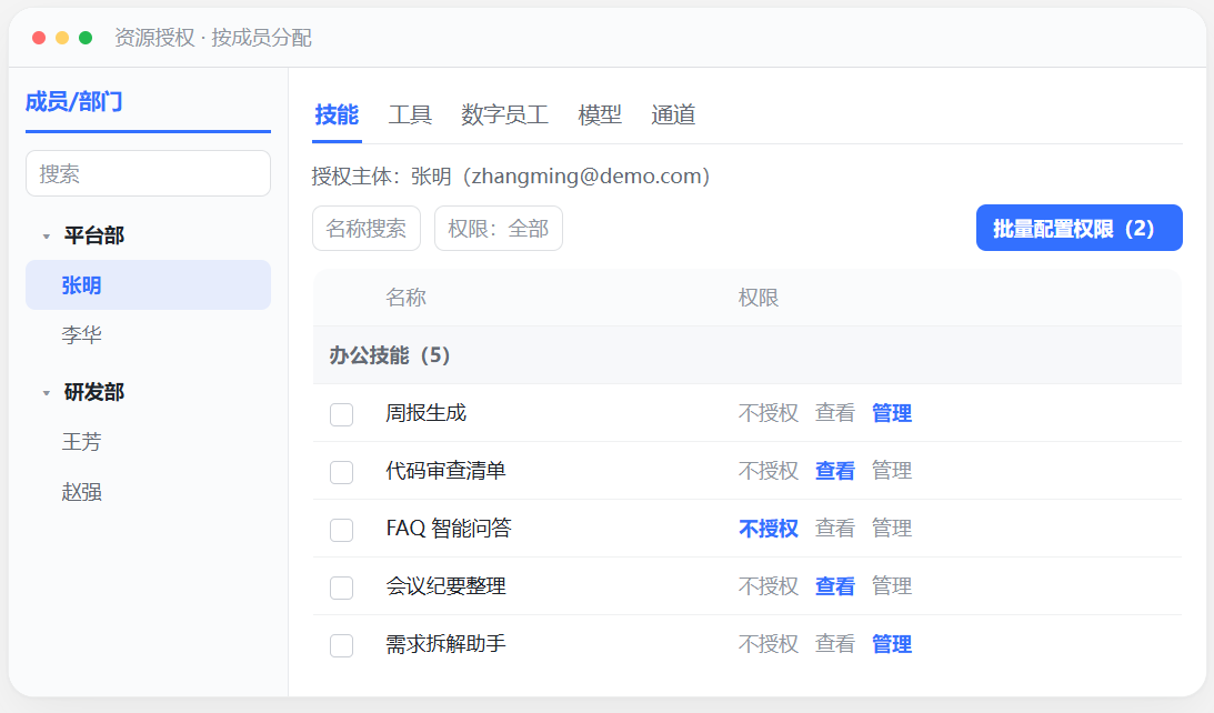 资源授权与企业级管理