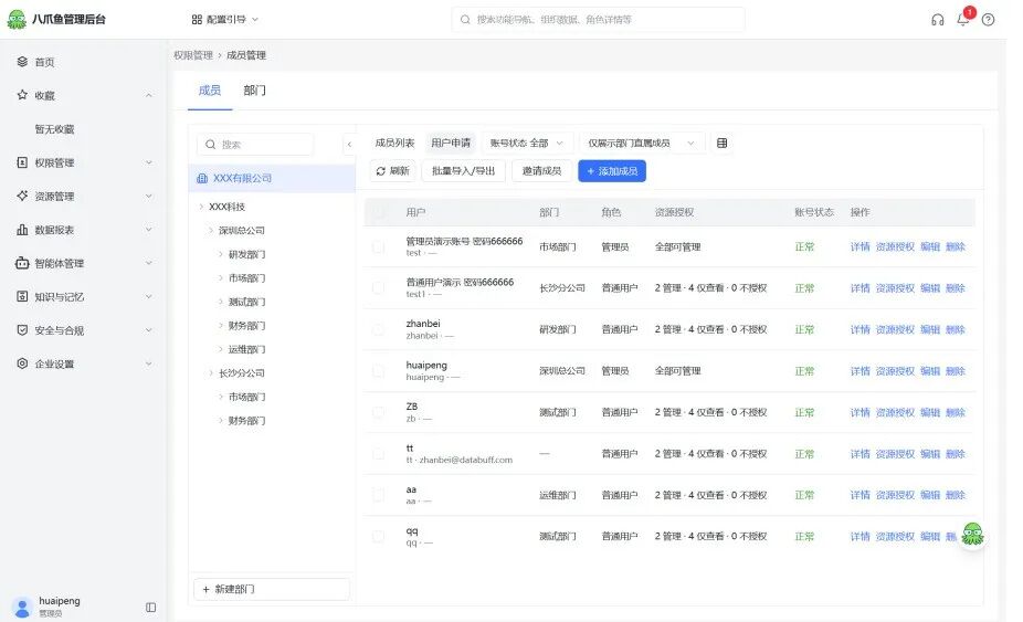 成员管理